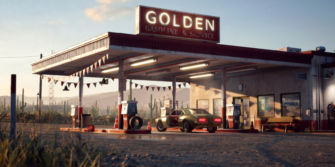 Desert Gas Station: Environments for Unreal Engine & Unity